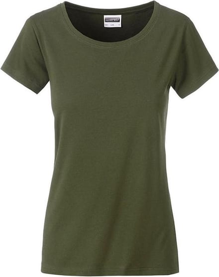 James and Nicholson Dames/dames Basic Organic Katoenen T-Shirt (Olijf)