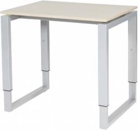Verstelbaar Bureau - Domino Plus 80x60 Eiken - alu frame