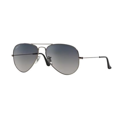 Ray-Ban RB3025 004/78 - Aviator (Gradient) - zonnebril - Staalgrijs / Blauw/Grijs Gradiënt - Gepolariseerd - 62mm
