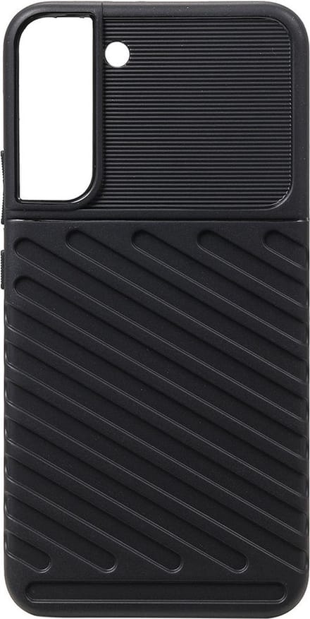 Shop4 - Samsung Galaxy S22 Plus Hoesje - Harde Back Case Rugged Texture Zwart