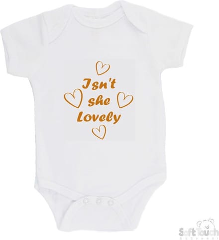 Soft Touch Romper "Ik ben het mooiste kadootje van dit jaar" Meisjes Katoen Wit/tan Maat 56/62