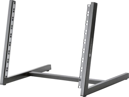 König & Meyer 40900 tafelrack 8 HE, zwart, schuin - Studio racks