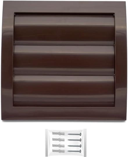 Ventilatierooster Rond 100 mm Bruin met Bewegende Lamellen en Insectenhor