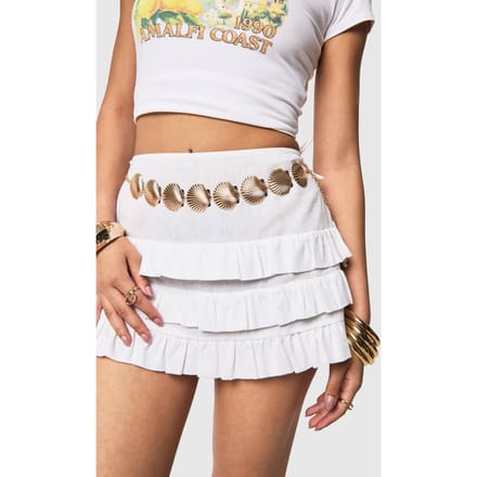 boohoo Dames Shell Kettingriem | Goud