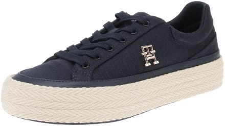 Tommy Hilfiger FW0FW07673 Vulc Linnen - Damesschoenen Sneaker - DW6-Space-Blue