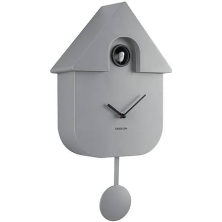 Karlsson Koekoeksklok Modern Cuckoo - Muisgrijs - 8.5x21.5x41cm - Scandinavisch