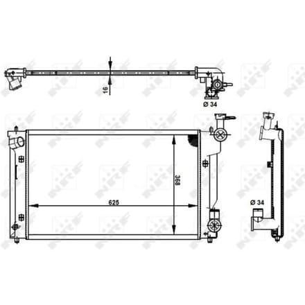 Radiator, motorkoeling NRF 53398