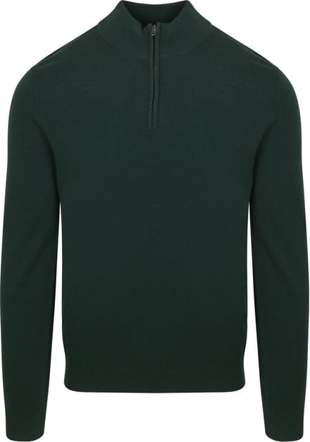 Steppin' Out Half Zip Trui Merinowol Caccia Groen - Maat 3XL - Heren - Pullovers