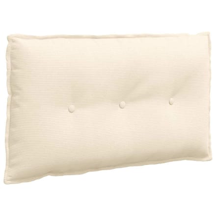 vidaXL - Rugkussen - Crèmekleurig - 80 - x - 50 - x - 19 - cm - Corduroy - stof