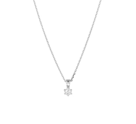 Zilver Gerhodineerde Collier zirkonia 1 1329482