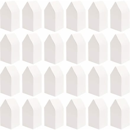 Adventskalender kartonnen huisjes - Wit