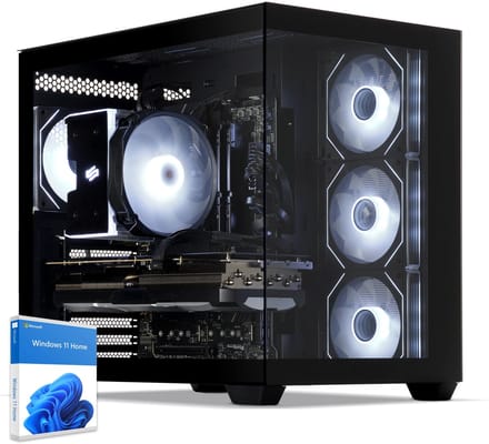 Sedatech Pro Gaming PC Maxi Vision • Intel i7-14700KF 20x 3.4GHz • Geforce RTX4060 • 32Gb DDR5 • 2Tb SSD M.2 • WiFi • Bluetooth, USB C • Windows 11 • Desktop computer