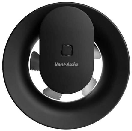 Badkamer ventilator Svara met timer, vocht- en lichtsensor 100-125mm (app-gestuurd) ZWART