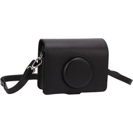 Cameratas Mode PU Leer Beschermtas met Schouderriem voor Fuji Instax Mini Evo Camera zwart