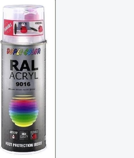 Motip Dupli-Color Spuitbus Acryl Hoogglans - RAL 9016 Verkeerswit