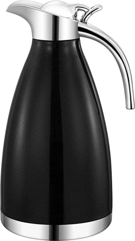 Cheffinger Thermoskan 2 Liter Zwart - RVS Inox - Themosfles