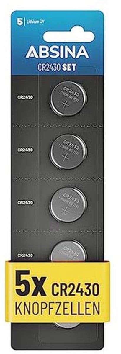 Knoopcel CR2430 - 5 stuks, 3V, lekvrij en lange houdbaarheid