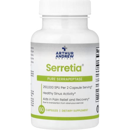 Arthur Andrew Medical, Serretia®, 60 Gélules (12 5000 UFP par gélule)