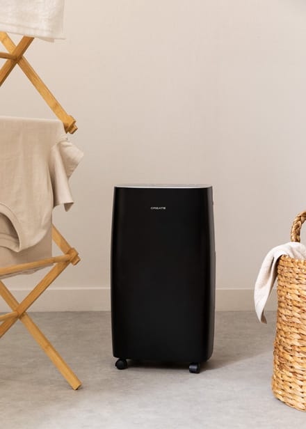 CREATE - Dehumidifier - 2 ontvochtigingsstanden - 24 uur programmeerbare timer - Zwart - DRYPLUS XL-CUBIC