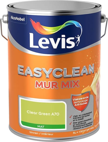 Levis - Easyclean Mur Mat Mix - Clear Green A70 - Mengverf - 5 L