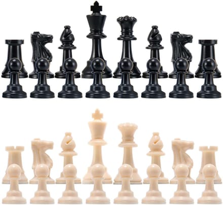 Shagam - Schaakstukken - Speelstukken - Staunton - Plastic - Schaken - 64 mm