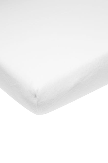 Meyco molton stretch eenpersoons hoeslaken - 90x200 cm - wit