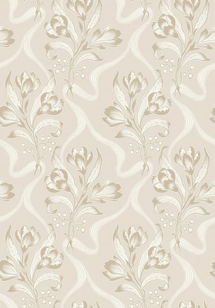 Boråstapeter Vliesbehang 8072 - Anno II - Bloemen Beige - 53cm x 10.05m