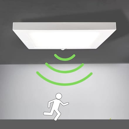LED Plafondlamp met Bewegingssensor Binnen - 18W Wit Paneel voor Corridor