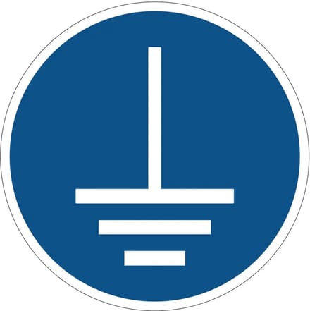 Aarding verplicht gebodsbord - M005 | gecoat dibond materiaal | 10 cm