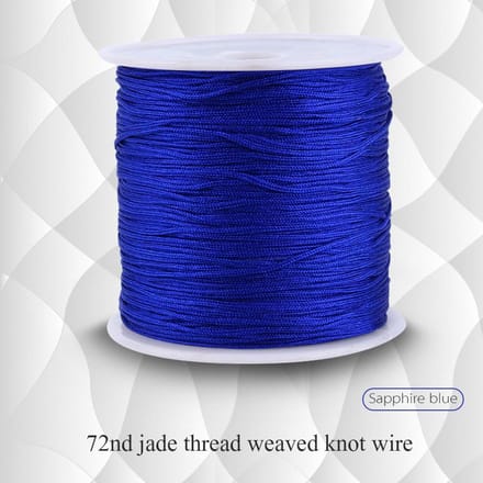 100M x 0.8mm Nylon Chinese Knoop Koord Rattail Macrame Shamballa Draad String saffierblauw blue
