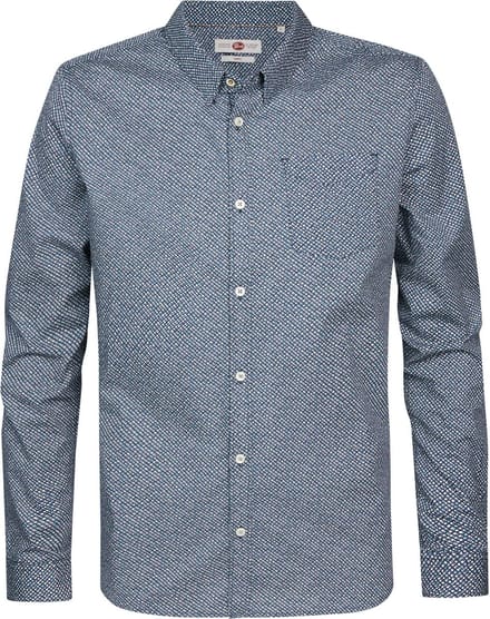 Petrol Industries - Heren All-over print overhemd - Blauw - Maat L