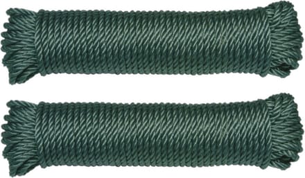 AMIG paracord touw - 2x - 20 meter - D5mm - 110kg - polypropyleen - groen