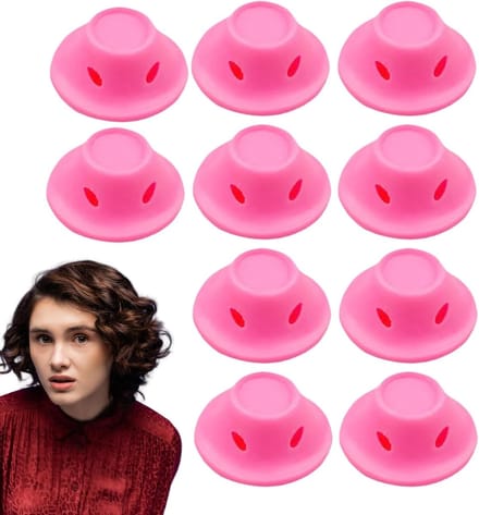 Haarkrullint - Krulmethode - Haarstyling - Warmtevrij - 10 stuks - Lichtrood