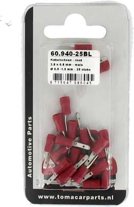 Kabelschoen 2.8x0.8 mm 25 stuks blister