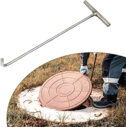 Puthaak Tool - T-vormige Haak - Putdeksels Lichten - Ergonomisch Ontwerp - 68-88cm Lengte