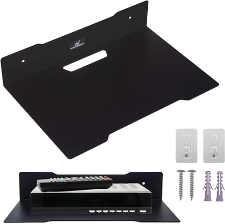 Maclean - TV plank - TV-wandplank voor tunerdecoder - tot 5kg - Zwart