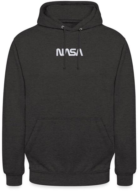NASA Logo Wit Borduurwerk Hoodie Unisex