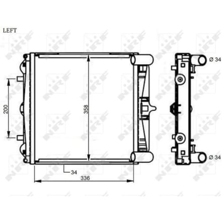 Radiator, motorkoeling NRF 59130