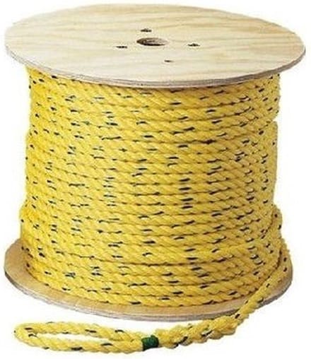 Touw op rol - 14mm - 110 meter - Geel/blauw