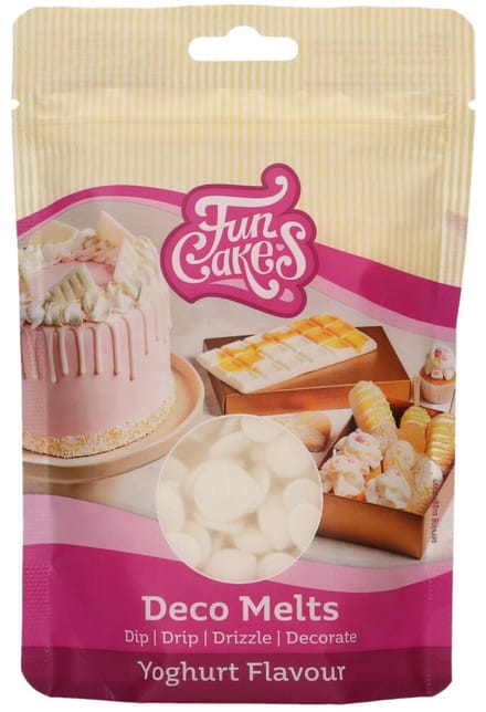 FunCakes Deco Melts Yoghurt Smaak - 250g - Smeltsnoep - Cupcake Decoratie - Lollies - Snoepjes
