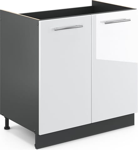 Vicco Fame-Line Wastafelkast – 80 cm, WB Eik Wit Hoogglans