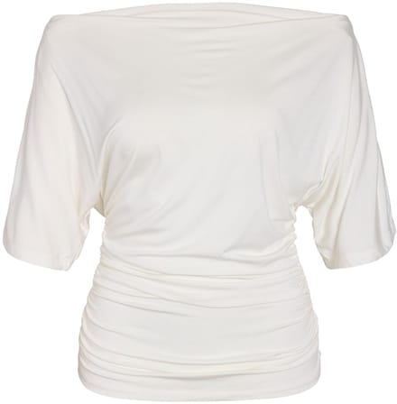 T-shirt met carmenhals model 'JUNE'