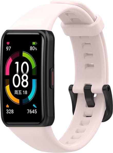 KELERINO. Siliconen bandje geschikt voor Huawei Band 6 - Roze