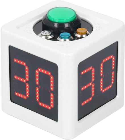 Dailygoody - LED Race Clock Cube Timer - Digitale Countdown Stopwatch - Professionele Timer - Wit - Perfect voor Poker en Evenementen