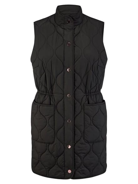 Lange bodywarmer Van Emilia Lay zwart