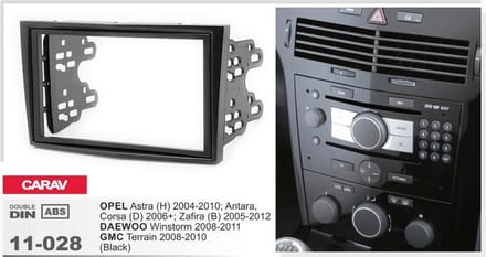 2din inbouwframe Opel corsa-d piano black
