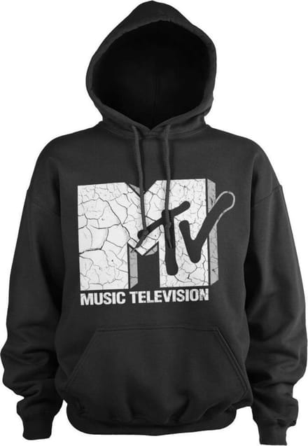 MTV Hoodie/trui -M- Cracked Logo Zwart