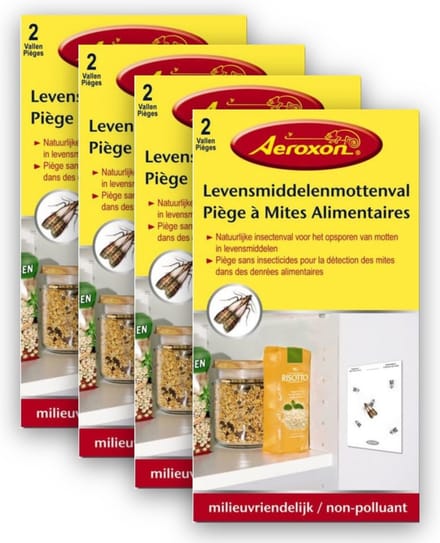 Aeroxon Meelmotten levensmiddelenmottenval 4x2 stuks