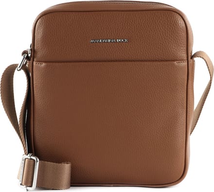 MANDARINA DUCK Leren Schoudertas Mellow Urban Crossover Bag Indian Tan Lichtbruin