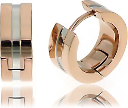 Juwelier Zwartevalk - Stalen bicolor oorbellen 33.008/rosé--